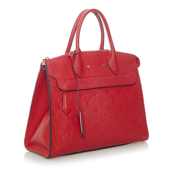 ルイ ヴィトン アンプラント ポンヌフMM ハンドバッグ ショルダーバッグ 2way M41749 スカーレット レザー レディース LOUIS VUITTON 【中古】