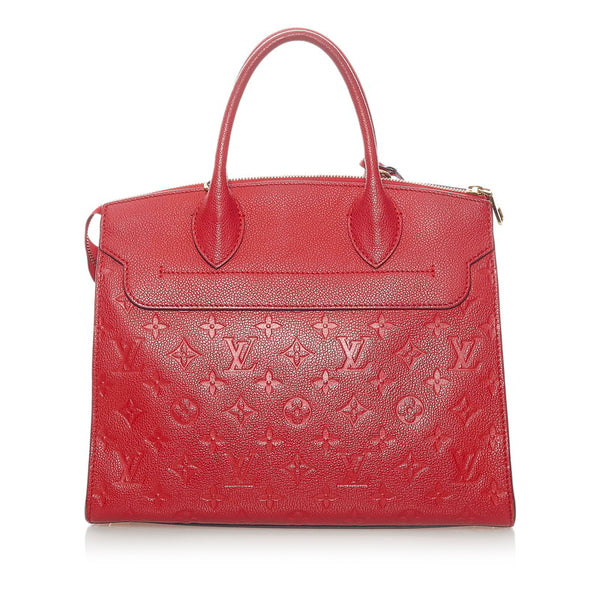 ルイ ヴィトン アンプラント ポンヌフMM ハンドバッグ ショルダーバッグ 2way M41749 スカーレット レザー レディース LOUIS VUITTON 【中古】