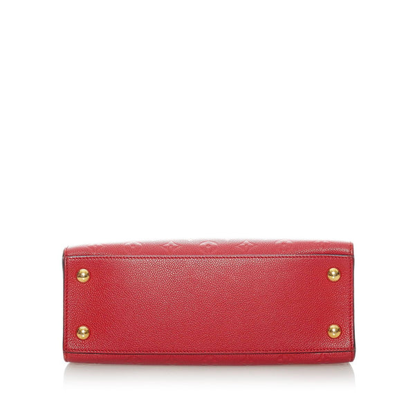 ルイ ヴィトン アンプラント ポンヌフMM ハンドバッグ ショルダーバッグ 2way M41749 スカーレット レザー レディース LOUIS VUITTON 【中古】