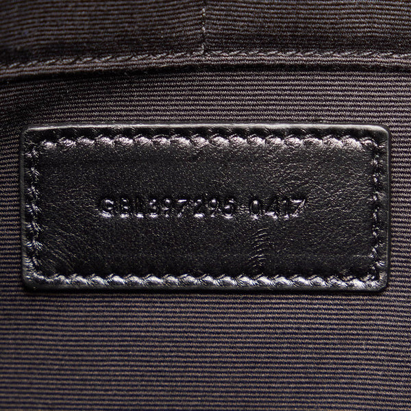 サンローラン ワッペン セカンドバッグ クラッチバッグ ブラック レザー メンズ SAINT LAURENT 【中古】