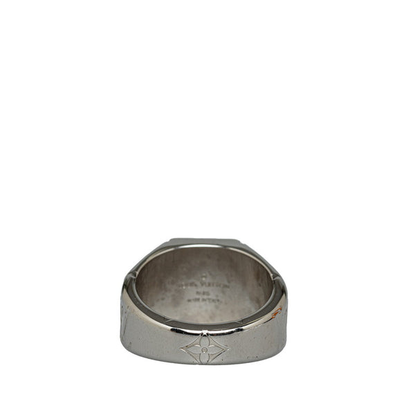 ルイ ヴィトン モノグラム シグネット リング 指輪 21号 M62488 シルバー メタル メンズ LOUIS VUITTON 【中古】