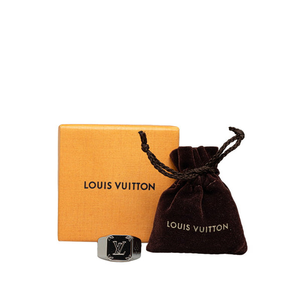 ルイ ヴィトン モノグラム シグネット リング 指輪 21号 M62488 シルバー メタル メンズ LOUIS VUITTON 【中古】