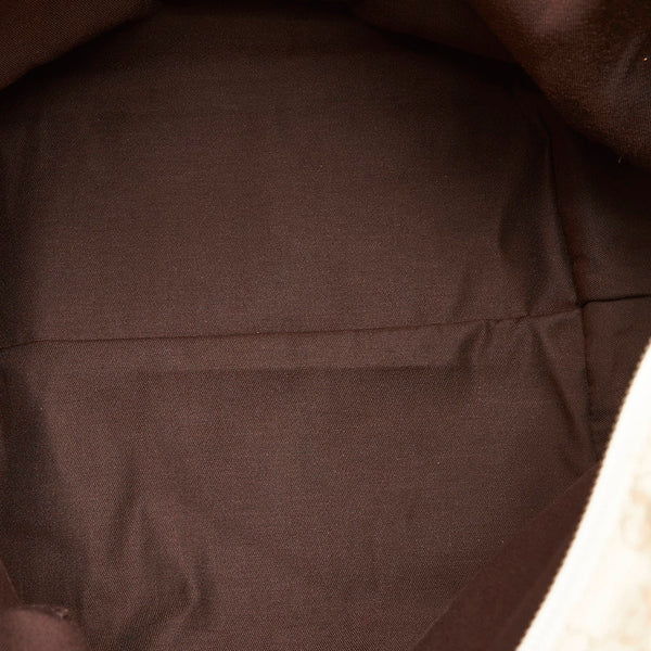 グッチ GGキャンバス シェリーライン トートバッグ 131231 ホワイト キャンバス レザー レディース GUCCI 【中古】