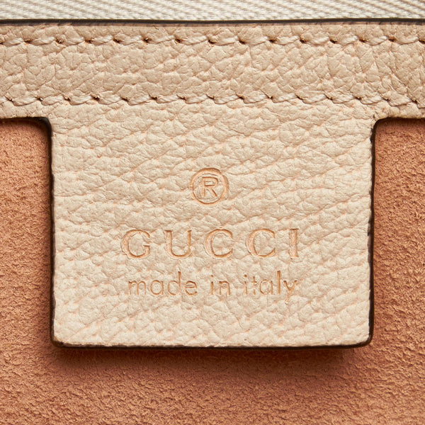 グッチ シェリーライン オフディア ボストンバッグ ショルダーバッグ 2WAY 524532 ホワイト レザー レディース GUCCI 【中古】