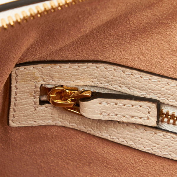 グッチ シェリーライン オフディア ボストンバッグ ショルダーバッグ 2WAY 524532 ホワイト レザー レディース GUCCI 【中古】