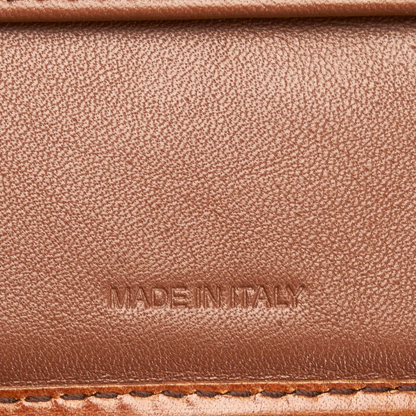 バーバリー ノバチェック シャドーホース 二つ折り財布 コンパクトウォレット ベージュ ブラウン キャンバス レザー レディース BURBERRY 【中古】