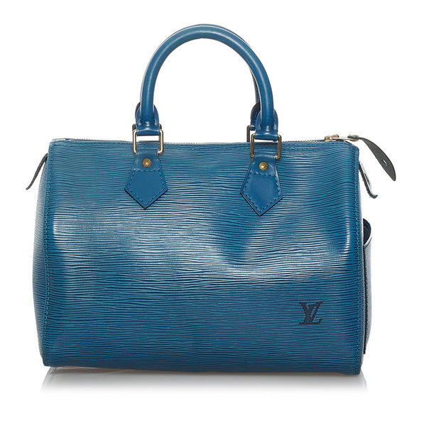ルイ ヴィトン エピ スピーディ 25 ハンドバッグ ミニボストンバッグ M43015 トレドブルー レザー レディース LOUIS VUITTON 【中古】