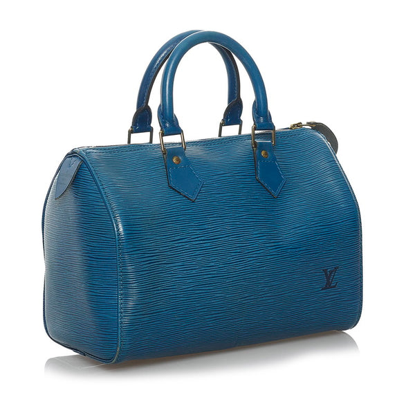 ルイ ヴィトン エピ スピーディ 25 ハンドバッグ ミニボストンバッグ M43015 トレドブルー レザー レディース LOUIS VUITTON 【中古】