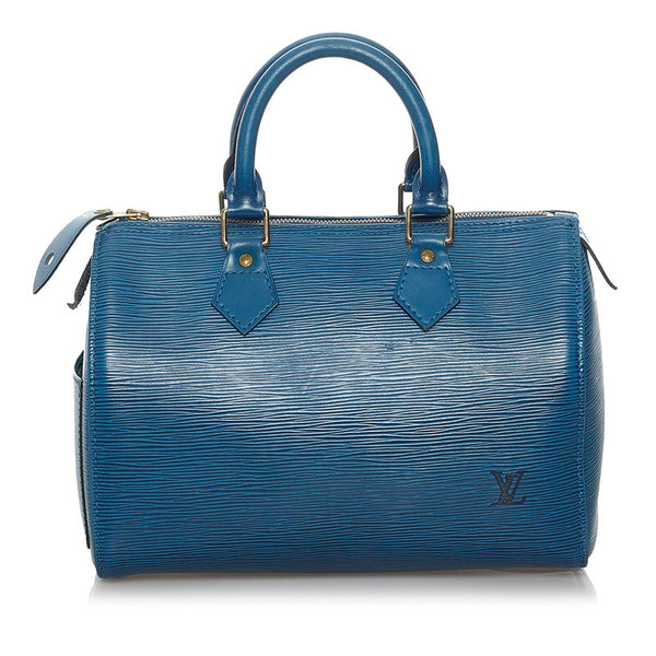 ルイ ヴィトン エピ スピーディ 25 ハンドバッグ ミニボストンバッグ M43015 トレドブルー レザー レディース LOUIS VUITTON 【中古】