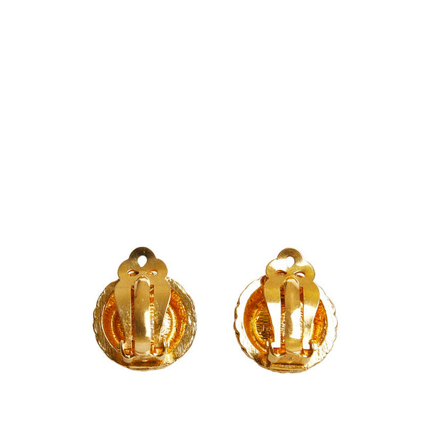 シャネル イヤリング ブルー ゴールド メッキ プラスチック レディース CHANEL 【中古】