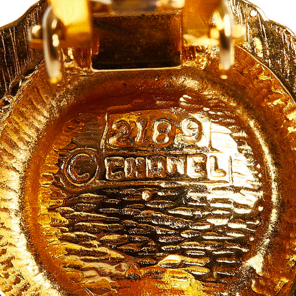 シャネル イヤリング ブルー ゴールド メッキ プラスチック レディース CHANEL 【中古】