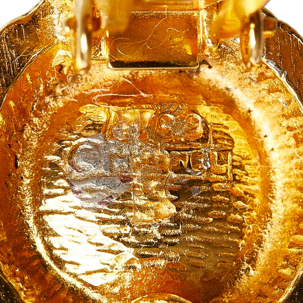 シャネル イヤリング ブルー ゴールド メッキ プラスチック レディース CHANEL 【中古】