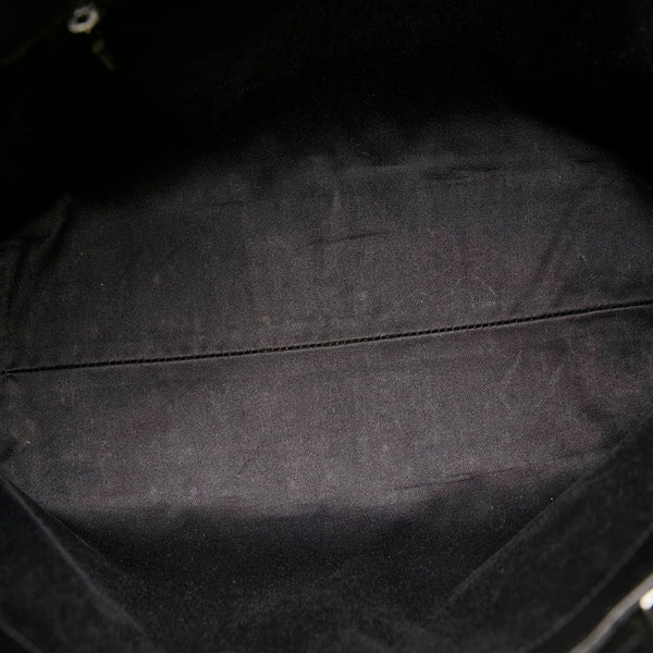 グッチ GGキャンバス ハンドバッグ トートバッグ 106251 ブラック キャンバス レザー レディース GUCCI 【中古】