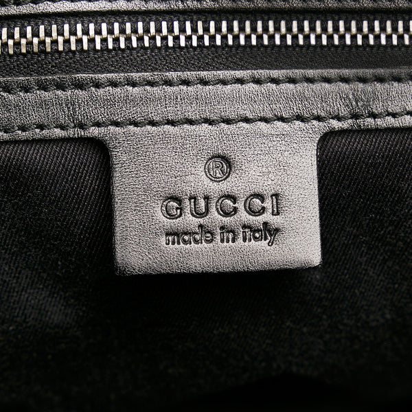 グッチ GGキャンバス ハンドバッグ トートバッグ 106251 ブラック キャンバス レザー レディース GUCCI 【中古】