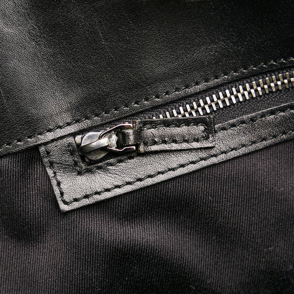 グッチ GGキャンバス ハンドバッグ トートバッグ 106251 ブラック キャンバス レザー レディース GUCCI 【中古】