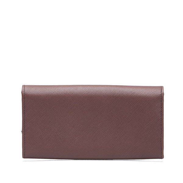 サルヴァトーレフェラガモ ガンチーニ 長財布 パープル レザー レディース Salvatore Ferragamo 【中古】