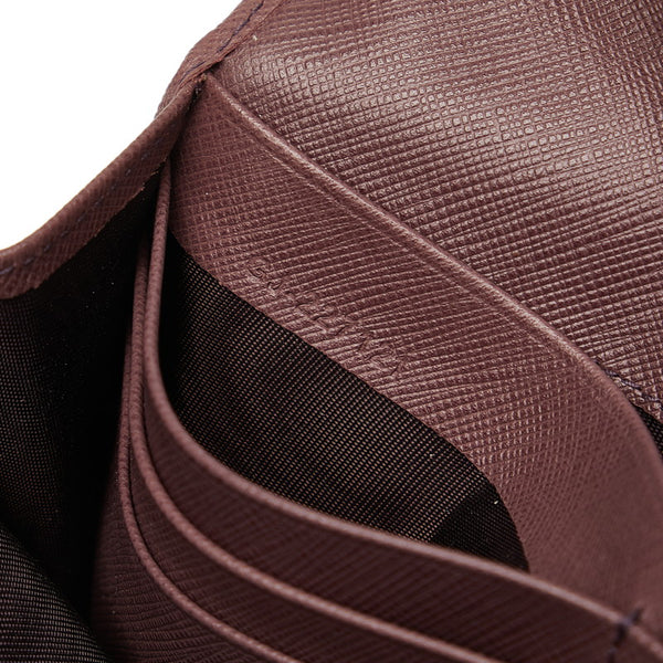 サルヴァトーレフェラガモ ガンチーニ 長財布 パープル レザー レディース Salvatore Ferragamo 【中古】