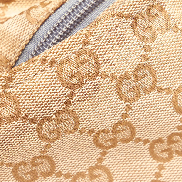 グッチ GGキャンバス シェリーライン トートバッグ 131230 ベージュ ライトブルー キャンバス レザー レディース GUCCI 【中古】