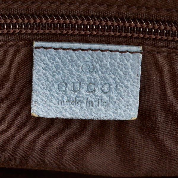 グッチ GGキャンバス シェリーライン トートバッグ 131230 ベージュ ライトブルー キャンバス レザー レディース GUCCI 【中古】