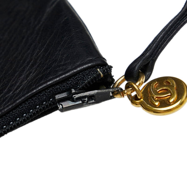 シャネル ココマーク トリプルココ ココボール  チェーン ショルダーバッグ ブラック ゴールド ラムスキン レディース CHANEL 【中古】