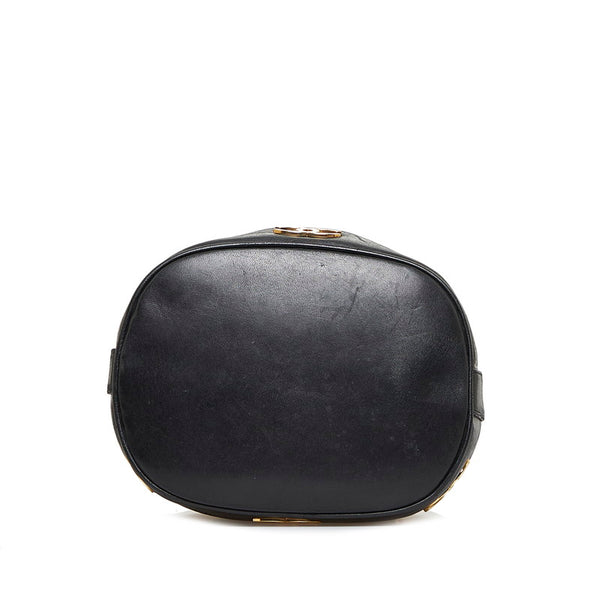 シャネル ココマーク トリプルココ ココボール  チェーン ショルダーバッグ ブラック ゴールド ラムスキン レディース CHANEL 【中古】