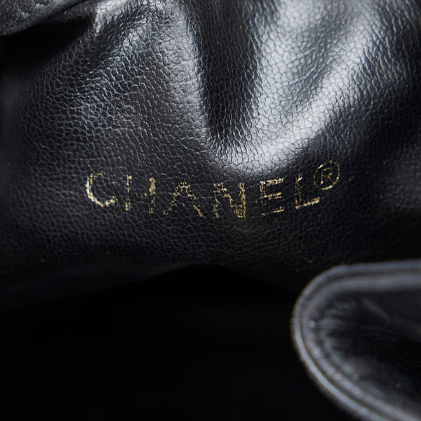 シャネル ココマーク トリプルココ ココボール  チェーン ショルダーバッグ ブラック ゴールド ラムスキン レディース CHANEL 【中古】