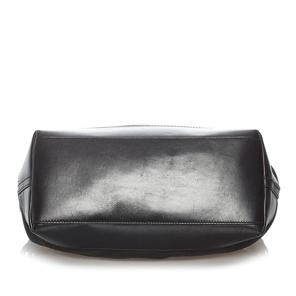 バーバリー ノバチェック ハンドバッグ ショルダーバッグ 2way ブラウン レザー レディース BURBERRY 【中古】