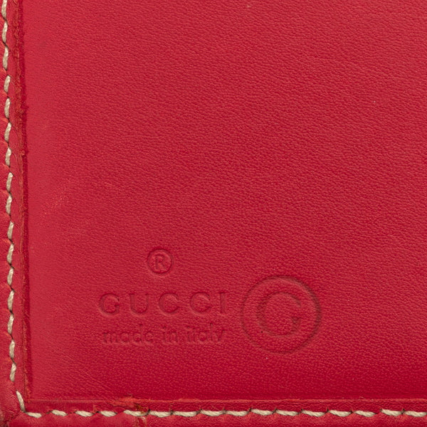 グッチ GGキャンバス スタッズ 二つ折り財布 120929 ブラウン ピンク レザー キャンバス レディース GUCCI 【中古】