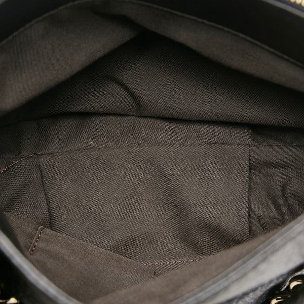 フェンディ チェーン ショルダーバッグ ハンドバッグ 8BR615 ブラック レザー レディース FENDI 【中古】