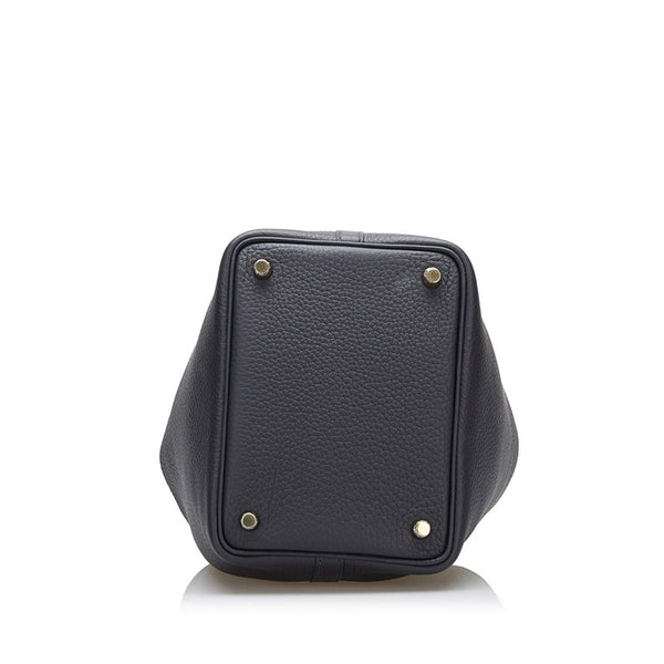 エルメス ピコタンロックPM ゴールド金具 ハンドバッグ キャバン ネイビー トリヨンクレマンス レディース HERMES 【中古】