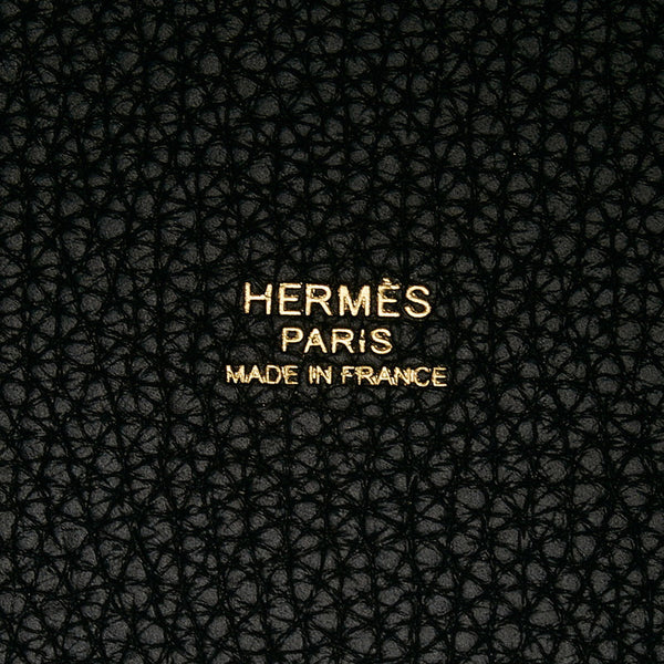 エルメス ピコタンロックPM ゴールド金具 ハンドバッグ キャバン ネイビー トリヨンクレマンス レディース HERMES 【中古】