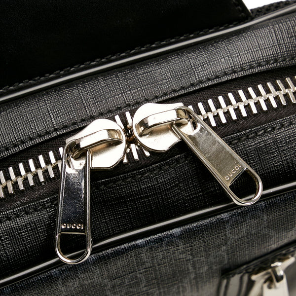 グッチ GGスプリーム ボディバッグ 478325 ブラック PVC レザー メンズ GUCCI 【中古】