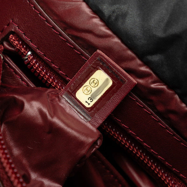 シャネル コココクーンPM ココマーク キルティング トートバッグ ブラック ナイロン レザー レディース CHANEL 【中古】