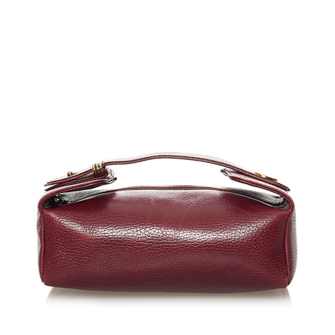 カルティエ マスト ハンドバッグ レッド レザー レディース CARTIER 【中古】