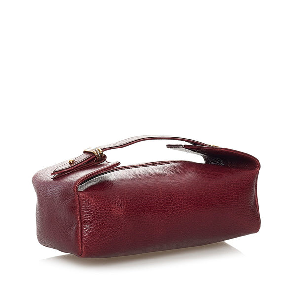 カルティエ マスト ハンドバッグ レッド レザー レディース CARTIER 【中古】