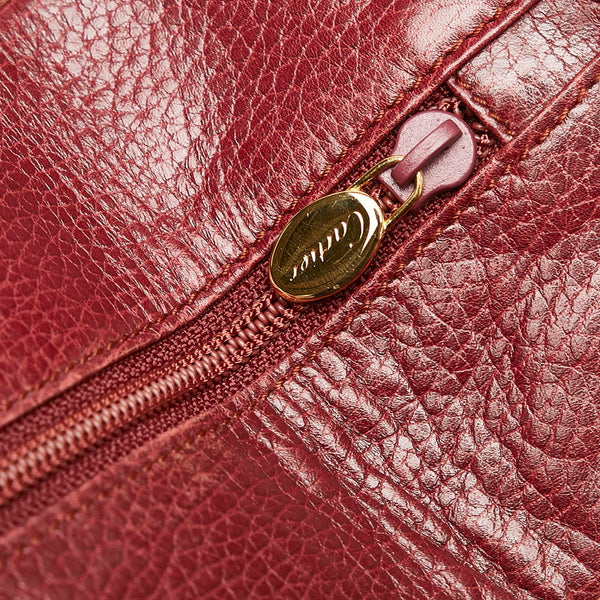 カルティエ マスト ハンドバッグ レッド レザー レディース CARTIER 【中古】