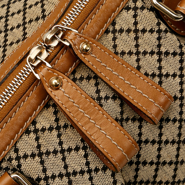 グッチ ディアマンテ ハンドバッグ ショルダーバッグ 2WAY 247902 ベージュ ブラック ブラウン キャンバス レザー レディース GUCCI 【中古】