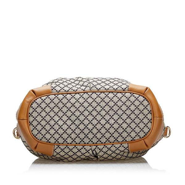 グッチ ディアマンテ ハンドバッグ ショルダーバッグ 2WAY 247902 ベージュ ブラック ブラウン キャンバス レザー レディース GUCCI 【中古】