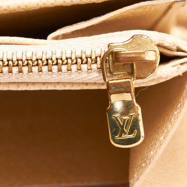 ルイ ヴィトン ダミエ ジッピー オーガナイザー ラウンドファスナー 長財布 N60012 アズール PVC レザー レディース LOUIS VUITTON 【中古】