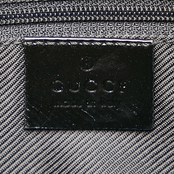 グッチ GGキャンバス ワンショルダーバッグ 001-4153 ブラック キャンバス パテントレザー レディース GUCCI 【中古】