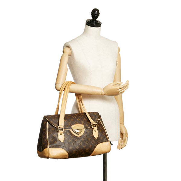 ルイ ヴィトン モノグラム ビバリーGM ハンドバッグ M40120 ブラウン PVC レザー レディース LOUIS VUITTON 【中古】