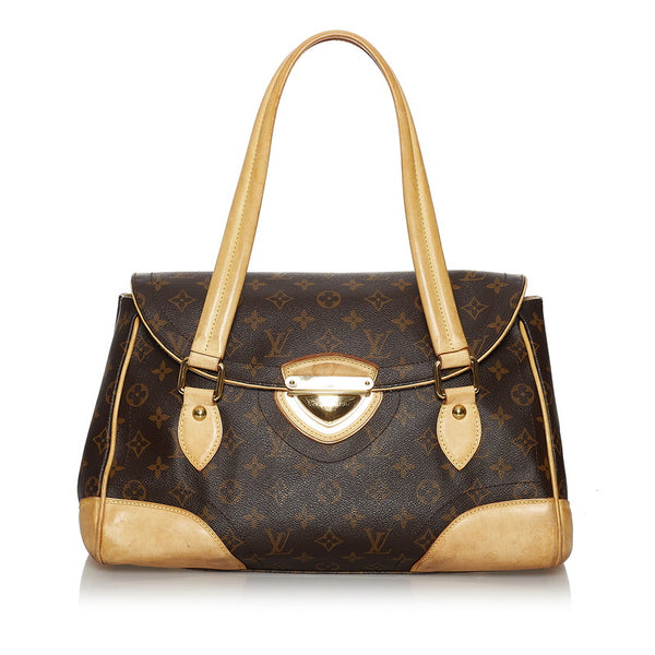 ルイ ヴィトン モノグラム ビバリーGM ハンドバッグ M40120 ブラウン PVC レザー レディース LOUIS VUITTON 【中古】