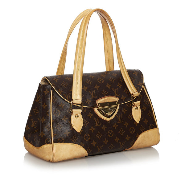 ルイ ヴィトン モノグラム ビバリーGM ハンドバッグ M40120 ブラウン PVC レザー レディース LOUIS VUITTON 【中古】