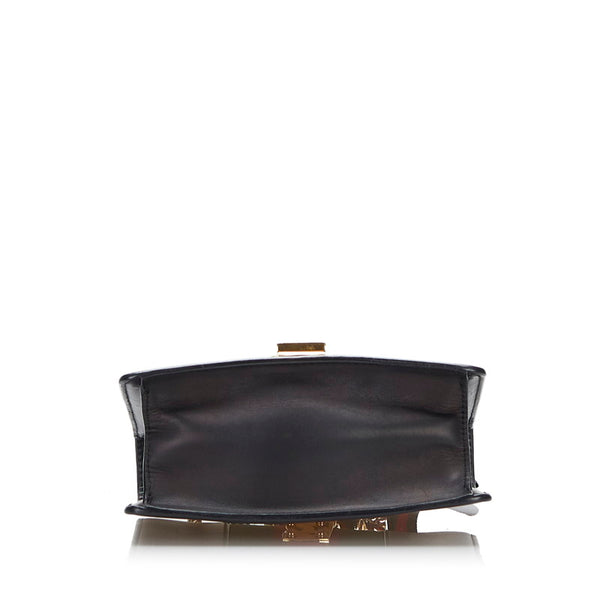 グッチ シェリーライン シルヴィ スモール 斜め掛け チェーン ショルダーバッグ  431666 ブラック レザー レディース GUCCI 【中古】