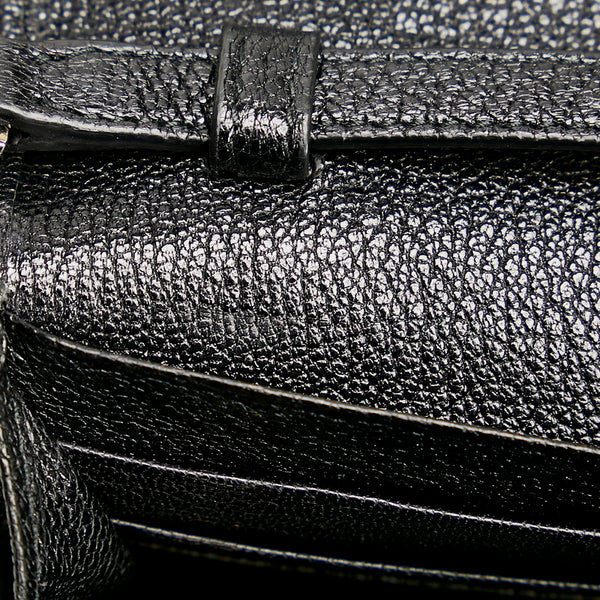 ミュウミュウ ビジュー マドラスクリスタル チェーンウォレット 長財布 2WAY 5MT001 ブラック レザー レディース MIUMIU 【中古】