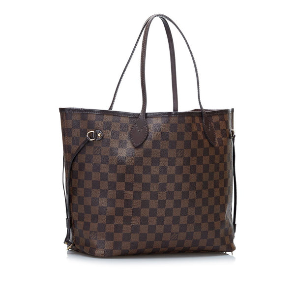 ルイ ヴィトン ダミエ ネヴァーフルMM トートバッグ ショルダーバッグ N51105 ブラウン PVC レザー レディース LOUIS VUITTON 【中古】