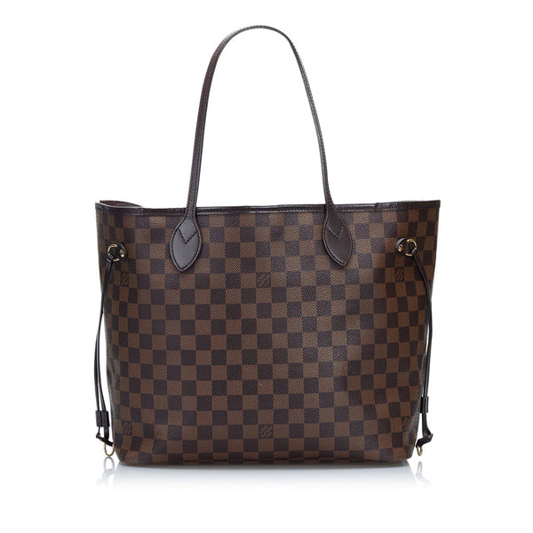 ルイ ヴィトン ダミエ ネヴァーフルMM トートバッグ ショルダーバッグ N51105 ブラウン PVC レザー レディース LOUIS VUITTON 【中古】