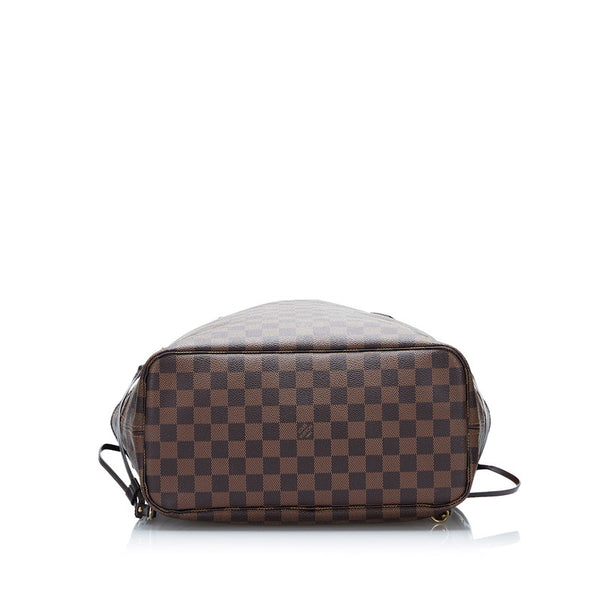 ルイ ヴィトン ダミエ ネヴァーフルMM トートバッグ ショルダーバッグ N51105 ブラウン PVC レザー レディース LOUIS VUITTON 【中古】