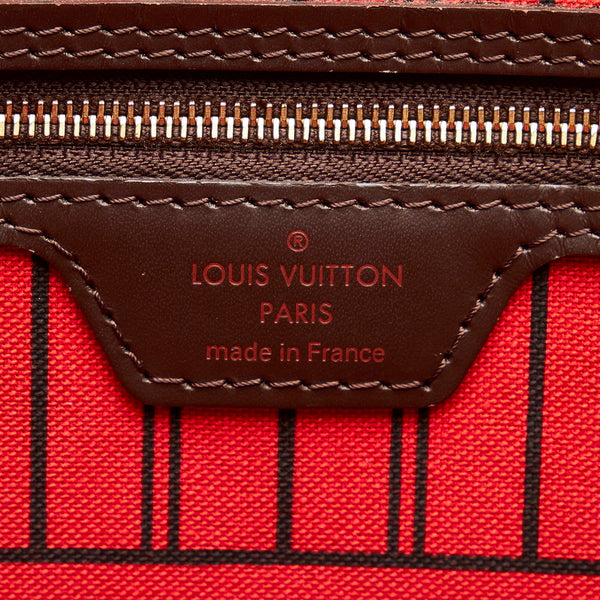 ルイ ヴィトン ダミエ ネヴァーフルMM トートバッグ ショルダーバッグ N51105 ブラウン PVC レザー レディース LOUIS VUITTON 【中古】