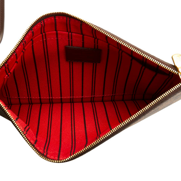 ルイ ヴィトン ダミエ ネヴァーフルMM トートバッグ ショルダーバッグ N51105 ブラウン PVC レザー レディース LOUIS VUITTON 【中古】